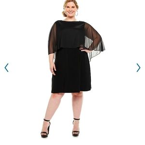 3/4 Sleeve Plus cape dress (one piece)